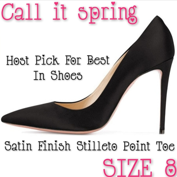 Call It Spring Shoes - Call It Spring Heels Size 8 Satin Finish Point Toe